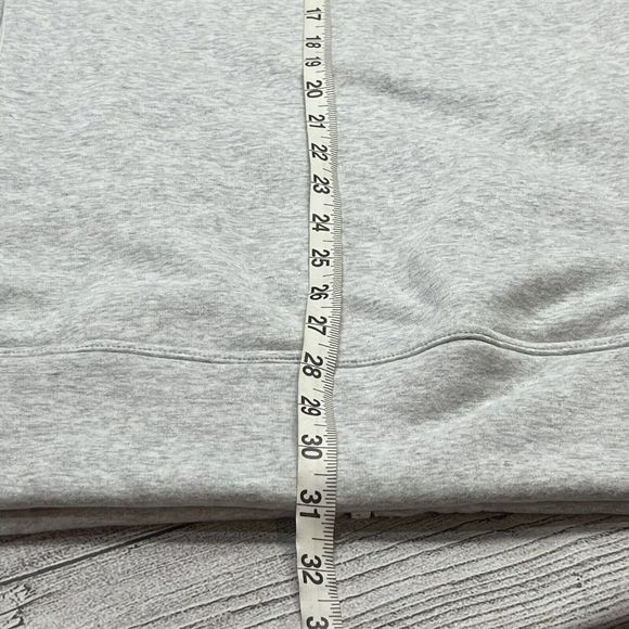 Athleta Cozy Karma Back Zip Sweatshirt‎ Dress Stretch Grey Petite Sz M - Picture 9 of 10